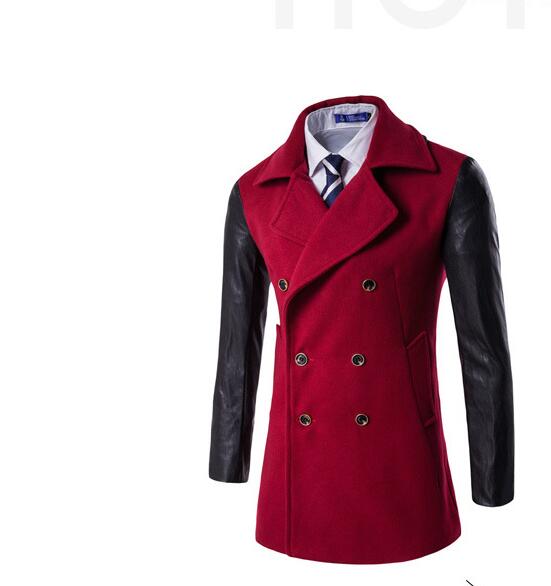 Red Winter Long Sleeve Winter Cotton Jacket for Men - High Quality Trench Detachable Outerwear - Celino Corp.