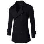 Black Long Sleeve Winter Cotton Jacket for Men - High Quality Trench Detachable Outerwear Coat - Celino Corp.
