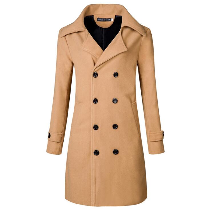Tan Long Sleeve Winter Cotton Jacket for Men - High Quality Trench Detachable Outerwear Coat Jacket - Celino Corp.