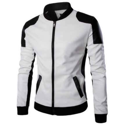 White Long Sleeve Winter Jacket for Men - High Quality Bomber Detachable Outerwear Coat Jacket