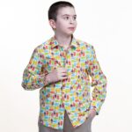 Multicolor Printed Boys Floral Hawaiian Shirts - Tropical Long Sleeve Shirts for Casual Look - Celino Corp.