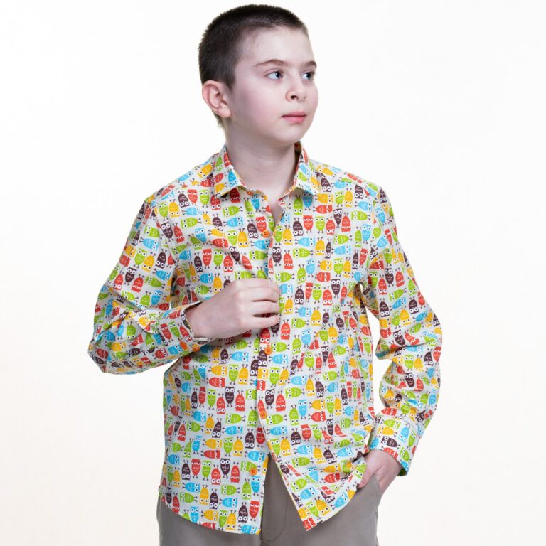 Multicolor Printed Boys Floral Hawaiian Shirts - Tropical Long Sleeve Shirts for Casual Look - Celino Corp.