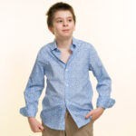 Celino Boy's Long Sleeve Tops Blue Dress Shirts for Casual Made in Europe - Image 3
