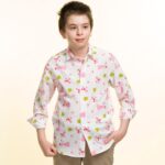 Multicolor Unicorn Doll Boys Floral Hawaiian Shirts - Tropical Long Sleeve Shirts for Casual Look - Celino Corp.