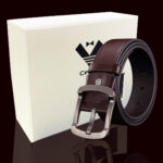 Black Anti Scratch Mens Stainless Steel Designer Buckle Belt - Perfect Leather Dress Belt