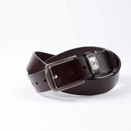 Black Anti Scratch Mens Stainless Steel Designer Buckle Belt - Perfect Leather Dress Belt