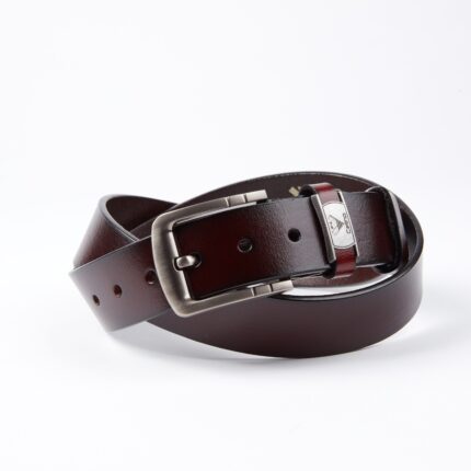 Anti Scratch Mens Stainless Steel Designer Buckle Belt - Perfect Leather Dress Belt