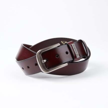 Black Anti Scratch Mens Stainless Steel Designer Buckle Belt - Perfect Leather Dress Belt - Celino Corp.