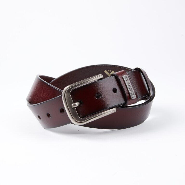 Black Anti Scratch Mens Stainless Steel Designer Buckle Belt - Perfect Leather Dress Belt - Celino Corp.