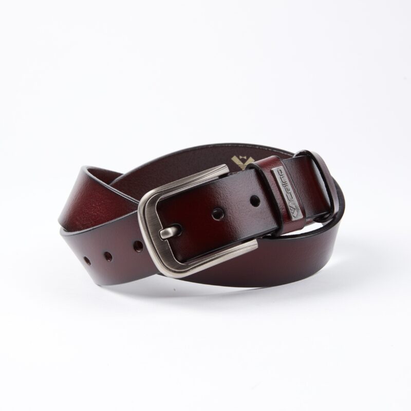 Black Anti Scratch Mens Stainless Steel Designer Buckle Belt - Perfect Leather Dress Belt - Celino Corp.