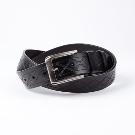 Anti Scratch Mens Stainless Steel Designer Buckle Belt - Perfect Leather Dress Belt