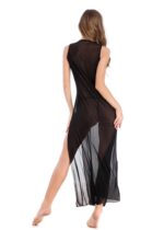 Black 1 Piece Womens Lace Babydolls Sets - Low Cut Chemise Lingerie Set Sleepwear for Women - Image 4
