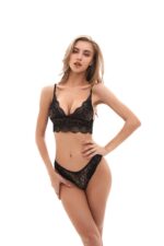 Yellow See-Through 1 Piece Womens Dress Lace Fishnet Teddies - Sleepwear Lingerie Bodysuits with - Image 2