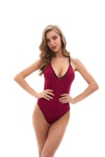 Crotchless 1 Piece Womens Dress Lace Fishnet Teddies - Sleepwear Lingerie Bodysuits with