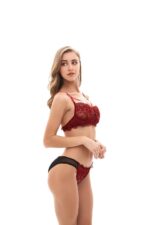 Bonvatt Crotchless Strappy Womens Transparent Lace Bra and Panty Sets - 3 Piece Matching Lingerie - Image 2