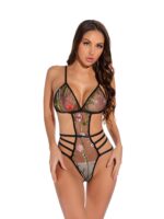 1 Piece Womens Dress Lace Fishnet Teddies - Sleepwear Lingerie Bodysuits with G-String - Celino Corp.