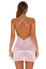 Pink Women's Elegantly Embroidered - Sleepwear Lingerie Bodysuits with G-String - Image 2