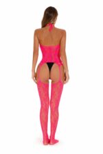 Red Rose One Size Fit Women's Elegantly Embroidered - Sleepwear Lingerie Bodysuits with G-String - Image 4