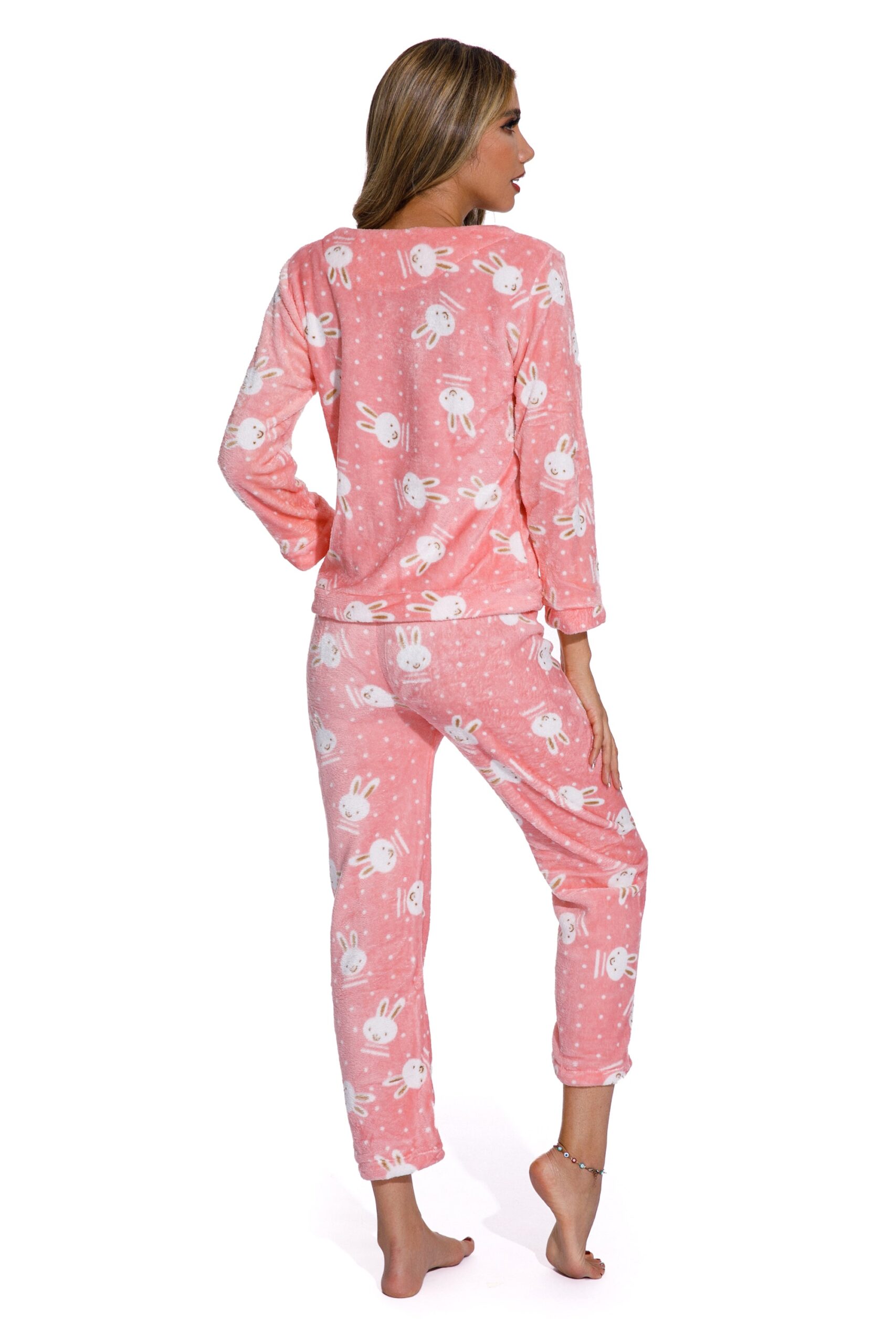 Pink Autumn Long Sleeve Flannel Sleepwear Set - Celino Corp.