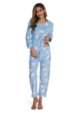 Blue 2 Piece Cartoon Printed Sleepwear set - Celino Corp.