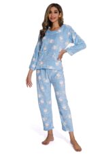 Blue 2 Piece Cartoon Printed Sleepwear set - Celino Corp.