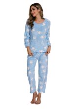 Blue 2 Piece Cartoon Printed Sleepwear set - Celino Corp.