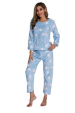 Blue 2 Piece Cartoon Printed Sleepwear set - Celino Corp.