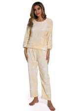 Yellow-Cute Rabbit print Sleepsuit - Image 5