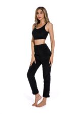 Black-Autumn winter long sleeve women pajamas suit