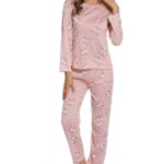 Pink-Cute smiley print pajamas set - Celino Corp.