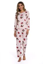 Spring Autumn Strawberry Print  Sleepwear set - Image 5