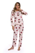 Spring Autumn Strawberry Print  Sleepwear set - Image 7