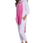 Rose red pink yellow blue-Unicorn Cartoon Pajamas
