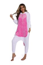 Rose red pink yellow blue-Unicorn Cartoon Pajamas - Image 7