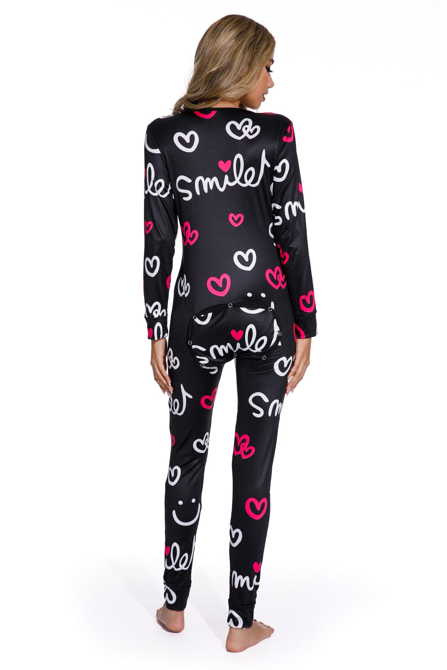 Long Sleeve Smiley Pajamas Jumpsuit - Image 8