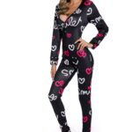 Long Sleeve Smiley Pajamas Jumpsuit