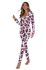 Leopard-Sexy women long sleeve leopard  pajamas suit - Celino Corp.