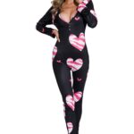 Long sleeve Love Print Pajamas Jumpsuit - Celino Corp.