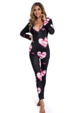 Long sleeve Love Print Pajamas Jumpsuit - Celino Corp.
