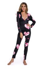 Long sleeve Love Print Pajamas Jumpsuit - Celino Corp.