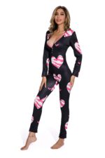 Long sleeve Love Print Pajamas Jumpsuit - Celino Corp.