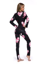 Long sleeve Love Print Pajamas Jumpsuit - Celino Corp.