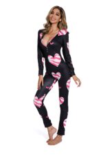 Long sleeve Love Print Pajamas Jumpsuit - Celino Corp.