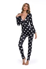 One-Piece Black white polka dot Sleepwear - Celino Corp.