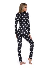 One-Piece Black white polka dot Sleepwear - Celino Corp.