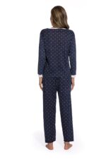 Ladies Round Neck Cartoon Bear Pajamas Set - Image 2