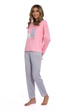 Pink-Cute Long eared rabbit Print Sleepsuit - Image 4