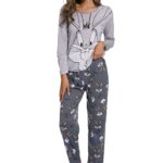 Autumn Cartoon Pattern Women Home Clothes Suit