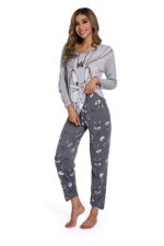 Autumn Cartoon Pattern Women Home Clothes Suit - Image 3