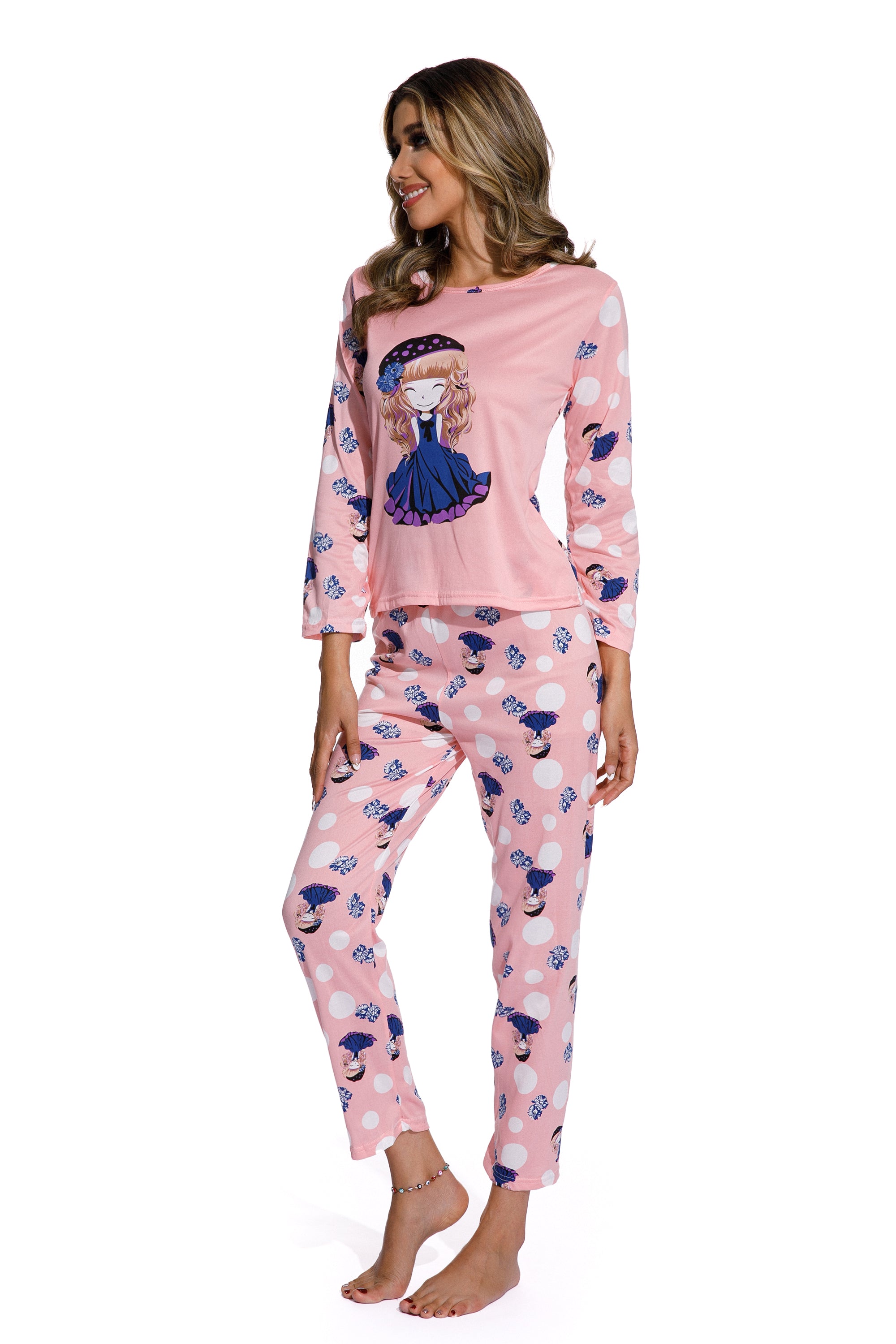 CELSLW028_1 Long Sleeve Princess print Home wear Suit - Image 1